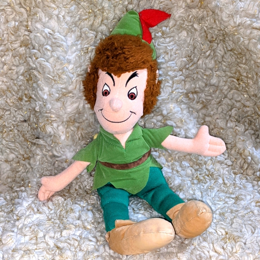 Disney Peter Pan Stuffed Animal BIG 90s Vintage VTG Y2K Plush Toy Collectible